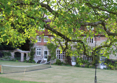 The house through the walnut tree